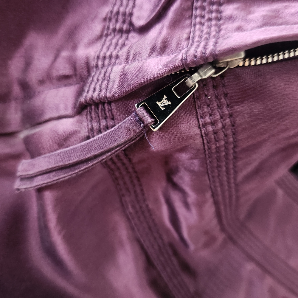 Louis Vuitton Vintage Elegant Purple Women's Silk, Lined Skirt - Picture 3 of 6